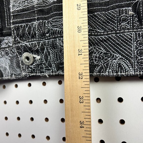 Members Property Embroidered Vest 2XL Money Denim‎ Hip Hop Scarface Y2K Gothic - Picture 7 of 7